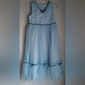 SHEIN Blue Tiered V-Neck Dress